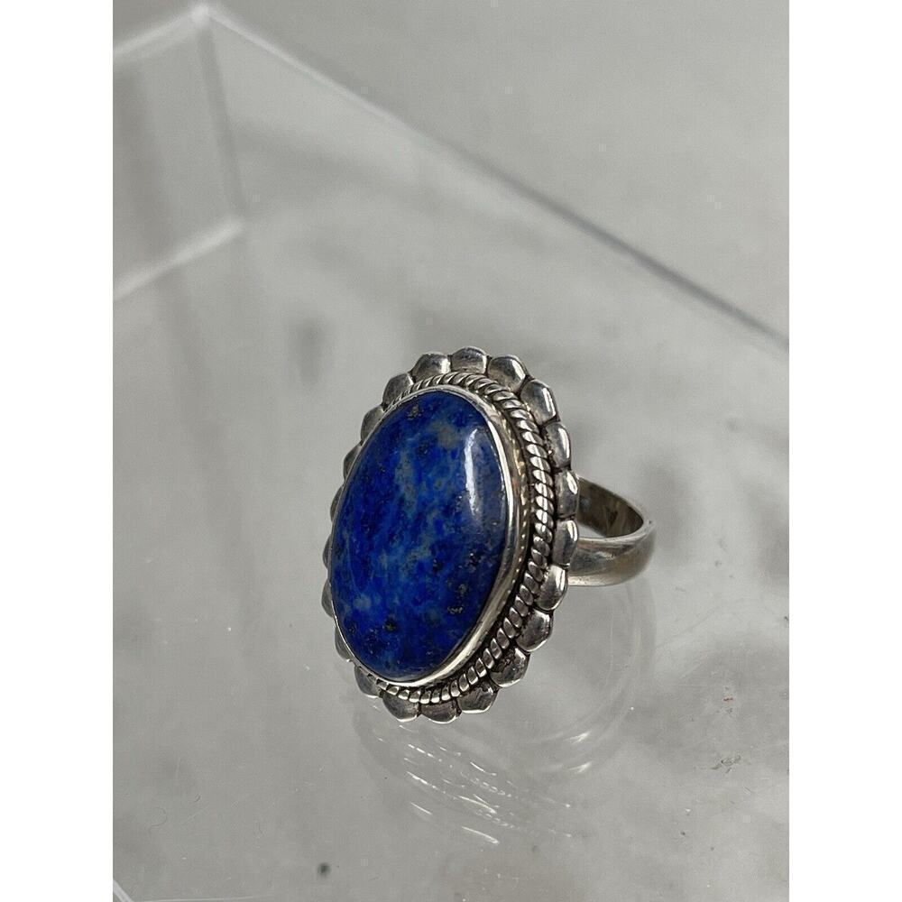 Lapis Lazuli Southwest Gemstone Handmade 925 Sterling Silver Ring Sz 6.25